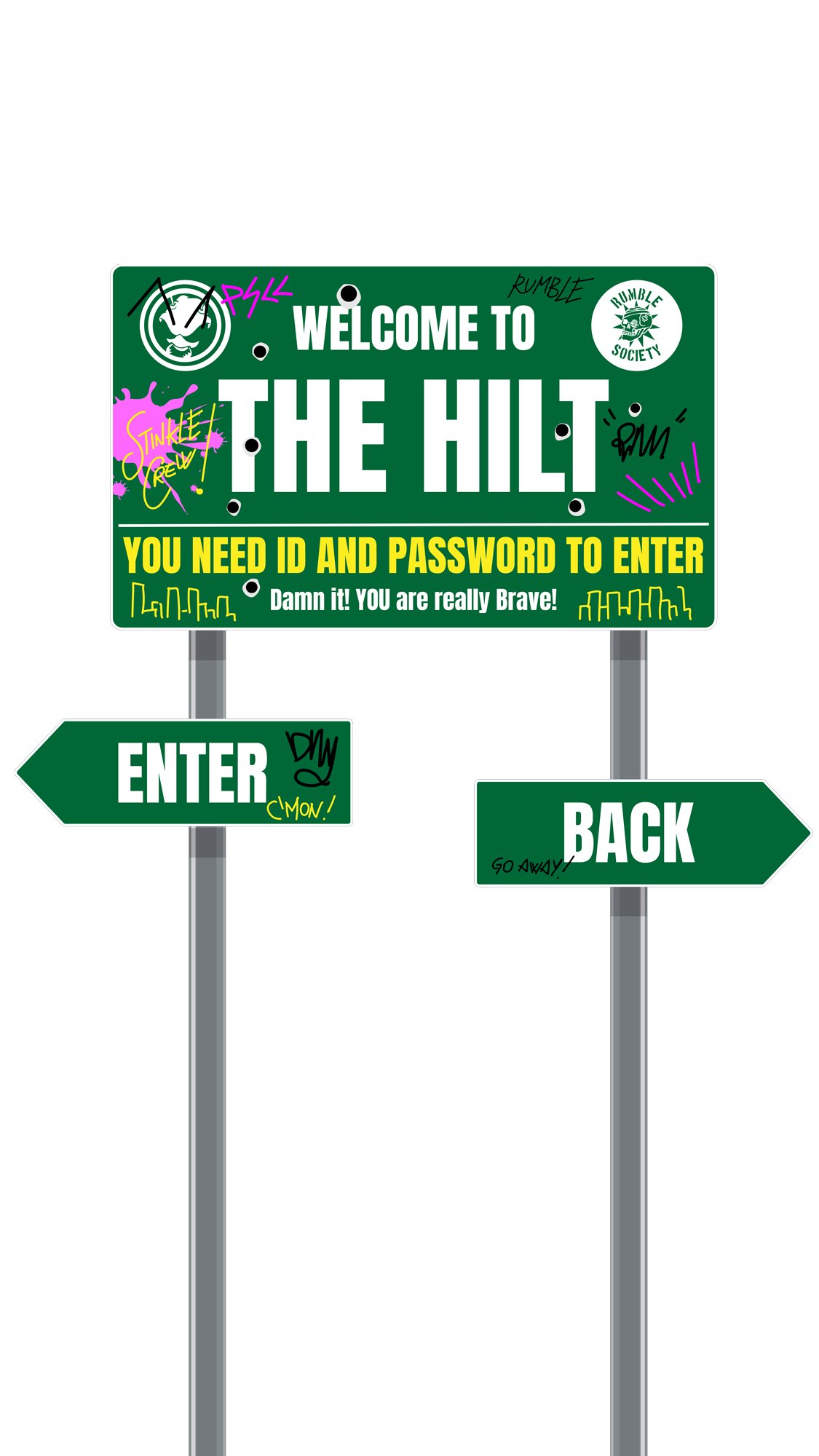 welcome to the hilt. you need id and password to enter